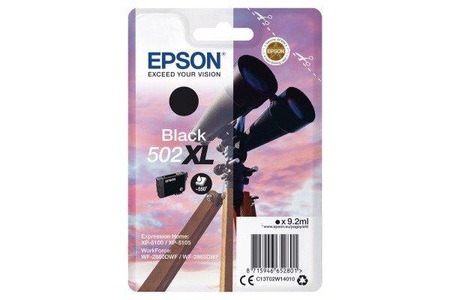 Epson, Original Tintenpatrone schwarz Epson No. 502XL, T02W140, Epson Tintenpatrone, schwarz, 502XL, T02W140, (550 Seiten)
