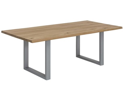 mutoni living, Esstisch Unique Wildeiche silber 140x80, Esstisch Unikat Wildeiche silber 140x80