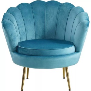 mutoni casual, Muschelsessel Samt blau, Muschelsessel Samt blau