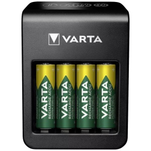 Varta, Varta LCD Plug-Plus NiMH Micro (AAA), Mignon (AA), 9 V Block Rundzellen-Ladegerät inkl. Akkus, Varta Ladegerät LCD Plug Charger+ inkl. 4xAA