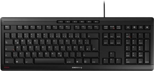 Cherry, CHERRY Stream USB-Tastatur Französisch, AZERTY Schwarz, Cherry Tastatur Stream FR-Layout Schwarz