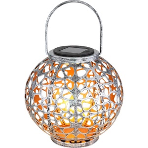 mutoni light, Solarleuchte Metall silberfarben 1xLED, Solarleuchte Metall silberfarben 1xLED