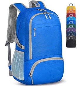 Leichter Faltbarer Rucksack - Packbare Rucksäcke, Kleine Faltbare Rucksäcke Wanderrucksack Wasserdicht Unisex Blau ONE SIZE