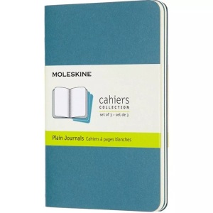 undefined, Moleskine Cahier Notizhefte Blanko, Pocket, A6, Kartoneinband, 3er Set, Lebhaftes Blau, Moleskine Notizbuch, Karton, 3 x P/A6, blanko, lebhaftes blau, 64 Seiten, 629612