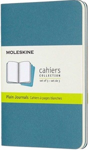 undefined, Moleskine Cahier Notizhefte Blanko, Pocket, A6, Kartoneinband, 3er Set, Lebhaftes Blau, Moleskine Notizbuch, Karton, 3 x P/A6, blanko, lebhaftes blau, 64 Seiten, 629612