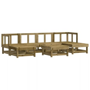vidaXL, vidaXL 7-tlg. Garten-Lounge-Set Kiefernholz Imprägniert, vidaXL 7-tlg. Garten-Lounge-Set Kiefernholz Imprägniert