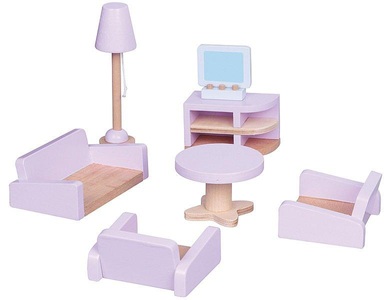 Spielba, Spielba Puppenhaus, Spielba Holzspielwaren - Rollenspiele Wohnzimmer