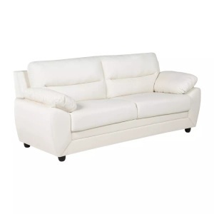Vente-unique, Sofa 3Sitzer Kunstleder MANOA Sofa 3Sitzer Kunstleder MANOA, Vente-unique - Sofa 3Sitzer Kunstleder MANOA, One Size, Weiss