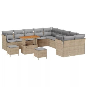 vidaXL, VidaXL - Garten-sofa poly-rattan, One Size, Beige, VidaXL - Garten-sofa poly-rattan, One Size, Beige