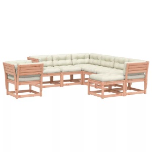 vidaXL, vidaXL 8-tlg. Garten-Lounge-Set mit Kissen Massivholz Douglasie, vidaXL 8-tlg. Garten-Lounge-Set mit Kissen Massivholz Douglasie