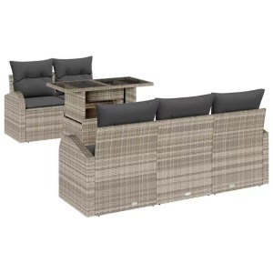 vidaXL, VidaXL - Garten-sofa poly-rattan, One Size, Grau