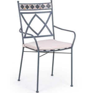 mutoni lifestyle, Garten Armlehnstuhl mit Kissen Berkley, Garten Armlehnstuhl mit Kissen Berkley