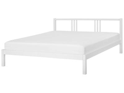 Beliani, Beliani Holzbett weiss Lattenrost 180 x 200 cm VANNES, Beliani - Bett mit Lattenrost aus Kiefernholz Klassisch VANNES, 180x200 cm, Weiss Bunt