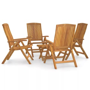 vidaXL, vidaXL 5-tlg. Garten-Lounge-Set Massivholz Teak