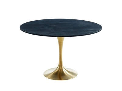 Vente-unique, Esstisch rund Marmor Metall Goldfarben NORAH Esstisch rund Marmor Metall Goldfarben NORAH, 
