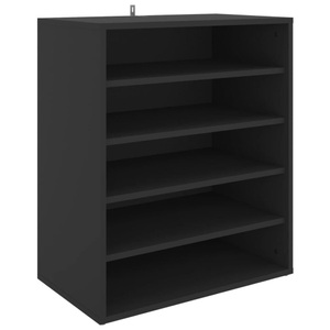 vidaXL, vidaXL Schuhschrank Schwarz 60x35x70 cm Spanplatte