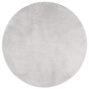 vidaXL, vidaXL Teppich OVIEDO Kurzflor Grau Ø 100 cm