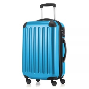 Hauptstadtkoffer, HAUPTSTADTKOFFER Hartschalentrolley mit 4 Doppelrollen, »Alex mit TSA Schloss«, Hauptstadtkoffer - Alex Handgepäck Hartschale glänzend mit TSA, 55 CM, Blau