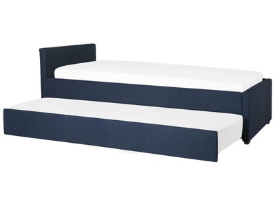 Beliani, Bett mit Lattenrost aus Polyester Modern MARMANDE Bett mit Lattenrost aus Polyester Modern MARMANDE