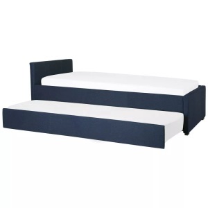 Beliani, Bett mit Lattenrost aus Polyester Modern MARMANDE Bett mit Lattenrost aus Polyester Modern MARMANDE