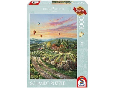 Schmidt Spiele, Schmidt Spiele Peaceful Valley Vineyard 1000 Teile, Thomas Kinkade Studios: Peaceful Valley Vineyard, Puzzle