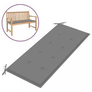 vidaXL, vidaXL Gartenbank-Auflage Grau 120x50x4 cm, vidaXL Gartenbank-Auflage Grau 120x50x3 cm Oxford-Gewebe