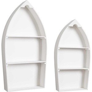mutoni lifestyle, Wandregal Boat Weiss 38.5x76.5 (2er-Set), Wandregal Boat Weiss 39x77 (2er-Set)