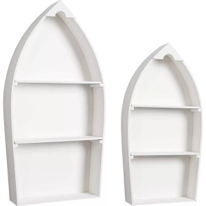 mutoni lifestyle, Wandregal Boat Weiss 38.5x76.5 (2er-Set), Wandregal Boat Weiss 39x77 (2er-Set)