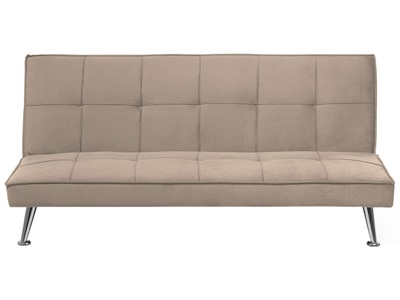 Beliani, Schlafcouch aus Polyester Retro HASLE Schlafcouch aus Polyester Retro HASLE, Beliani - Schlafsofa aus Polyester Modern HASLE, One Size, Sand
