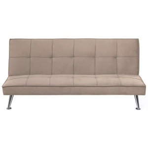 Beliani, Schlafcouch aus Polyester Retro HASLE Schlafcouch aus Polyester Retro HASLE, Beliani - Schlafsofa aus Polyester Modern HASLE, One Size, Sand