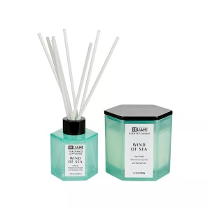 Beliani, Duftkerze mit Duftverteiler aus Sojawachs Modern CLASSY TINT Duftkerze mit Duftverteiler aus Sojawachs Modern CLASSY TINT, Beliani - Duftkerze mit Duftverteiler aus Sojawachs CLASSY TINT, One Size, Blau Bunt
