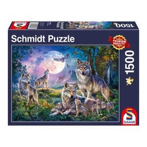 Schmidt Spiele, Schmidt Spiele Wolfsfamilie 1500 Teile, Wolfsfamilie (Puzzle)