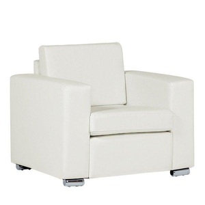Beliani, Sessel Aus Echtleder Retro Helsinki Unisex ONE SIZE, Beliani - Sessel aus Echtleder Retro HELSINKI, One Size, Weiss Bunt