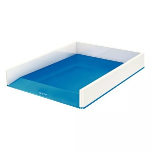 Leitz, Leitz Ablagekorb Wow Duo Color Blau, Leitz Briefkorb WOW, blau metallic, 5361-10-36