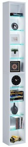 VCM, Holz Wandregal Hängeregal Regal Bücherregal Wandboard Deko Glas Rasato XL Holz Wandregal Hängeregal Regal Bücherregal Wandboard Deko Glas Rasato XL, VCM - Holzregal hängend | platzsparendes Regal Maße: H. 152 x B. 21 T. 14 cm Elegantes Aufbewahrungsregal Bücherregal Wandregal -, One Size, Weiss