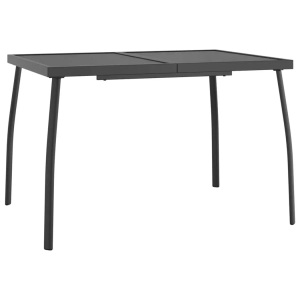 vidaXL, vidaXL Gartentisch Anthrazit 110x80x72 cm Stahlgitter, vidaXL Gartentisch Anthrazit 110x80x72 cm Stahlgitter