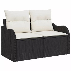 vidaXL, VidaXL - Modulares sofa poly-rattan, One Size, Schwarz