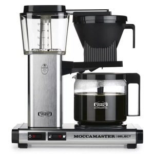 Moccamaster, Moccamaster KBG Select Kaffeemaschine Silber (gebürstet) Fassungsvermögen Tassen=10 Glaskanne, Warmhaltefunktion, Moccamaster KBG Select Kaffeemaschine Grau
