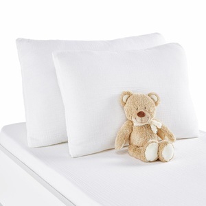 LA REDOUTE INTERIEURS, Kissenbezug Kumla für Babys, Baumwoll-Musselin, La Redoute Intérieurs - Baby-Kissenbezug Kumla, 35x45cm, Weiss