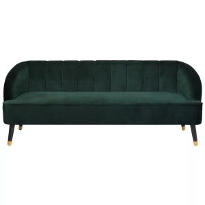 Beliani, Beliani 3-Sitzer Sofa Samtstoff smaragdgrün ALSVAG, 