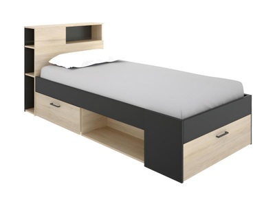 Vente-unique, Bett mit Stauraum Schublade Eichefarben LEANDRE Bett mit Stauraum Schublade Eichefarben LEANDRE