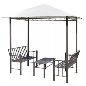 vidaXL, vidaXL Gartenpavillon mit Tisch und Bänken 2,5x1,5x2,4 m