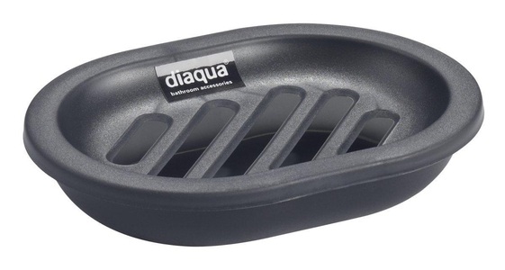 Diaqua, DiAqua Frosted Seifenschale anthrazit, Diaqua - Seifenschale Trend Frosted anthrazit transparent, One Size, Anthrazit