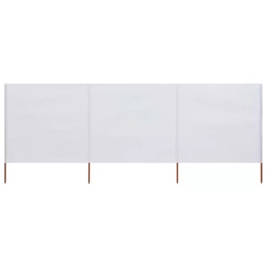 vidaXL, vidaXL 3-teiliges Windschutzgewebe 400 x 80 cm Sandweiß, vidaXL 3-teiliges Windschutzgewebe 400 x 80 cm Sandweiß