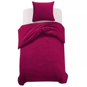 vidaXL, VidaXL - Bettwäsche-Set Burgunderrot, 155X220CM, Rot Bunt
