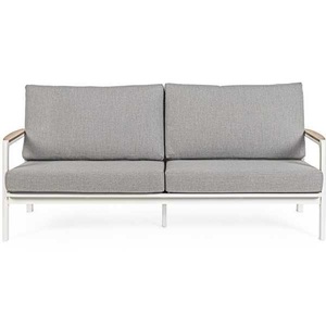 mutoni Garten Deluxe, Gartensofa Jalisco 2-3 Sitzer mit Kissen weiss, 