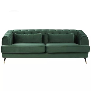 Beliani, 3 Sitzer Sofa aus Samtstoff Klassisch SLETTA 3 Sitzer Sofa aus Samtstoff Klassisch SLETTA, 