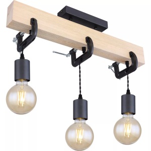 mutoni light, Deckenleuchte Ludi Metall schwarz 3xE27, Deckenleuchte Ludi Metall schwarz 3xE27