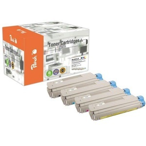Peach, Peach Spar Pack Tonermodule kompatibel zu OKI C5600-series, Peach O4332/36/38 4 Toner (bk, c/m/y) ersetzt OKI 43324408-44381905-7 für z.B. OKI C 5600, OKI C 5600 DN, OKI C 5600 N, OKI C 5700