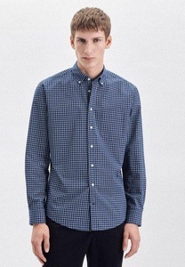 Seidensticker, Casual Hemd Regular Fit Langarm Karo Herren Blau M/L, seidensticker Businesshemd »Schwarze Rose«, Regular Langarm Button-Down-Kragen Karo